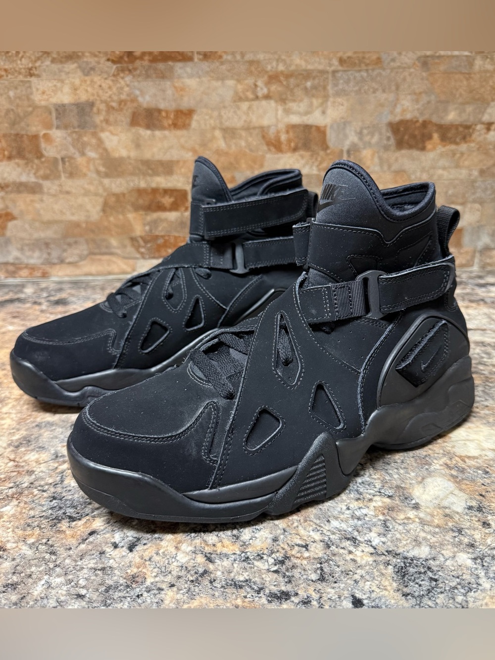 Nike Air Unlimited Triple Black David Robinsons Mens Size 9.5 RARE 889013-002